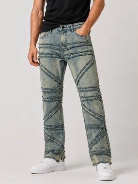 Legendary Status Jeans Size 32 Light Blue Distressed Men’s Straight Jeans